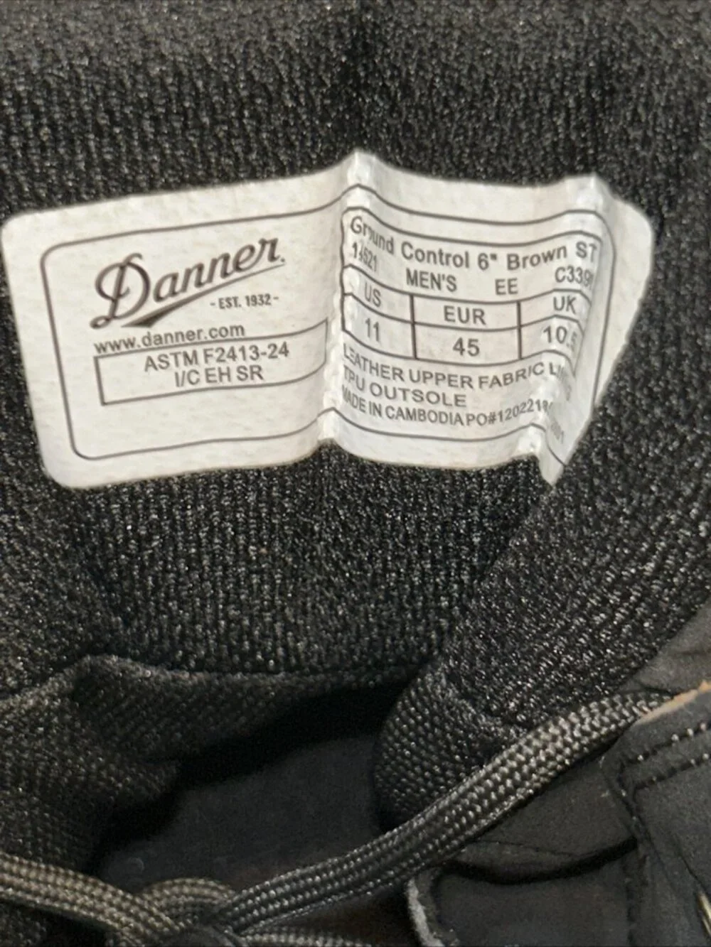 Danner Mens Size 11 EE Ground Control 6